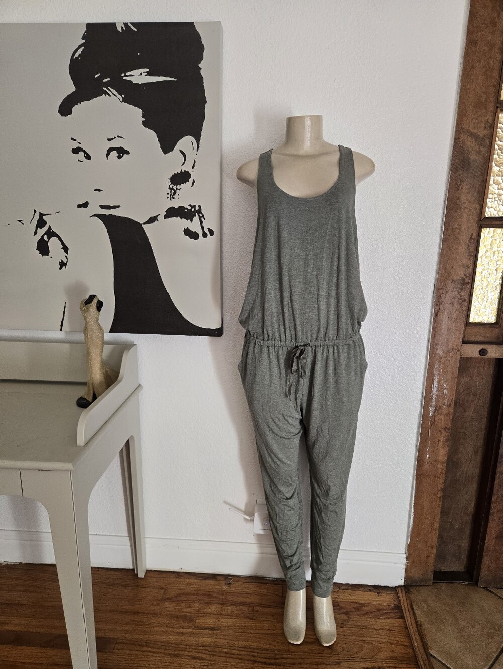 NWT Womens Green Secret Treasure Sleeveless Drawstring Sleep Union Suit L(12/14)